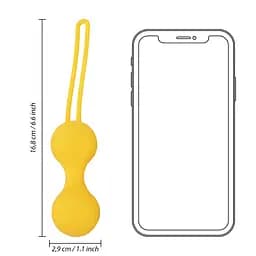 Набір вагінальних кульок Loveline Kegel Ball Exercise Set 3 шт (жовтий) - мініатюра 12