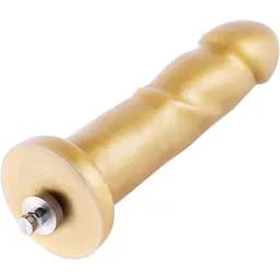 Золотий фалоімітатор Hismith 6.8″ Golden Silicone Dildo, система KlicLok