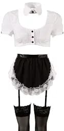 Сексуальний костюм Cottelli Collection Maid Set M чорний з білим - мініатюра 3