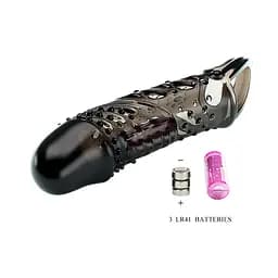 Насадка на пеніс Pretty Love Penis Sleeve Cecelia 18.5 см чорний - мініатюра 5