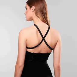 Портупея з екокожі Bijoux Indiscrets MAZE - Cross Chest Harness Black Bijoux Indiscrets B0238; SO6635 95078 - мініатюра 2
