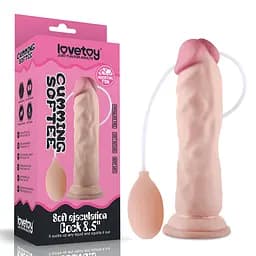 Реалістичний фалоімітатор Soft Ejaculation Cock 8.5" тілесний - мініатюра 1