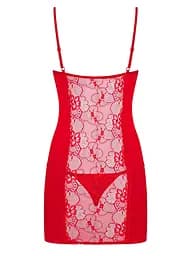 Сорочка і стрінги Obsessive Heartina L/XL червоний - мініатюра 6