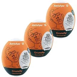 Набор мастурбаторов Satisfyer Masturbator Egg Crunchy 3 шт. белый