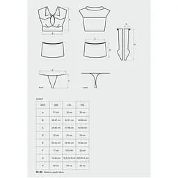 Еротичний костюм Obsessive Student 4 pcs costume S/M - мініатюра 5