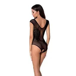 Бодістокінг Passion BS064 black боді закрите плече S/M/L - мініатюра 2
