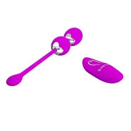 Вагінальні віброкульки Pretty Love Willie Vibrating Kegel Balls Purple - мініатюра 4