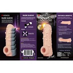 Насадка на член Kokos Nude Sleeve NS 002 M - мініатюра 5