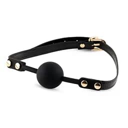 Чорний кляп-куля Knebel Ball Gag - мініатюра 1