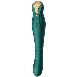 Смарт-вібратор-пульсатор Zalo King Turquoise Green кристал Swarovski