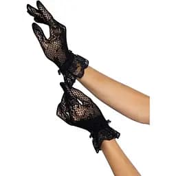 Рукавички Leg Avenue Floral lace wristlength gloves Black
