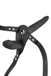 Подвійний страпон з вібрацією Fetish Tentation Vibrating Strap-On with Double Dildo Black Fetish Tentation SO3748 91451 - мініатюра 3