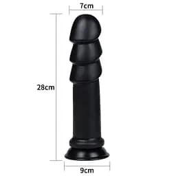Фалоімітатор King Sized Anal Ripples 28.5 см чорний - мініатюра 8
