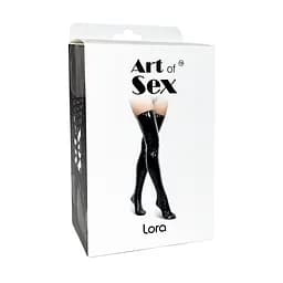 Сексуальні вінілові панчохи Art of Sex - Lora колір червоний L - мініатюра 3