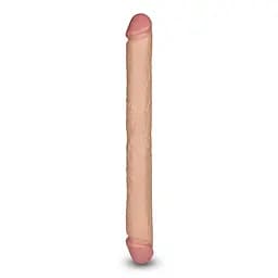 Двосторонній фалоімітатор тілесний King-Sized Realistic Slim Ultra Double Dildo 17 дюймів - мініатюра 8