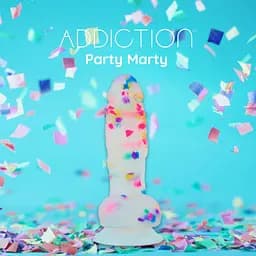 Фалоімітатор з конфетті Addiction - PARTY MARTY 7.5″ - FROST & CONFETTI, 19 см, силікон - мініатюра 4