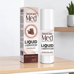 Лубрикант з ефектом вібрації Amoreane Med Liquid Vibrator Chocolate (30 мл) шоколадний лубрикант з інтенсивною вібрацією - мініатюра 2