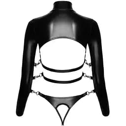 Комплект БДСМ Bad Kitty Naughty Toys Shirt With Thong L чорний