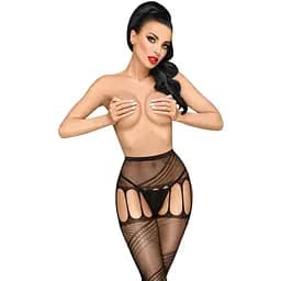 Колготки Penthouse No Excuses Black открытый доступ имитация пояса для чулок с подвязками XL