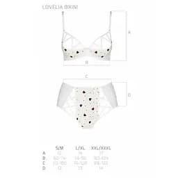 Еротичний комплект із малюнком Passion LOVELIA BIKINI white L/XL - мініатюра 5