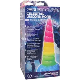 Фалоімітатор Doc Johnson Vac-U-Lock Fantasy Fuckers Celestial Unicorn Horn - мініатюра 2
