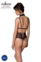 Боді з відкритими грудьми Passion DOMINICA Body S/M beige комір-чокер корсет - мініатюра 2