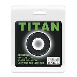Кільце ерекційне Baile Titan Cock Ring 3.9 см чорний - мініатюра 7