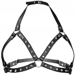 Портупея з шипами Fetish Tentation Sexy Adjustable Chest Harness чорний