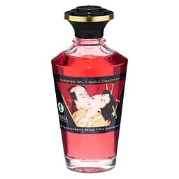 Розігріваюче масло Shunga Aphrodisiac Warming Oil Sparkling Strawberry Wine без цукру 100 мл - мініатюра 2