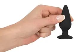 Анальна пробка Black Velvets Heavy Plug Small чорна - мініатюра 4