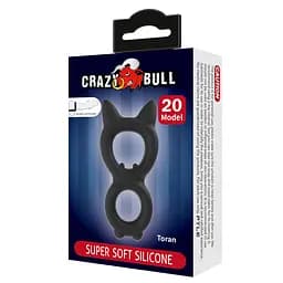 Ерекційне кільце Crazy Bull Super Soft Silicone Toran, чорне PRETTY LOVE BI-210365 103644 - мініатюра 2