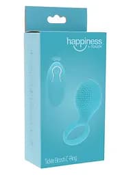 Віброкільце Toy Joy Happiness Tickle Brush C-Ring 8.2 см блакитний - мініатюра 2