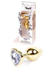 Анальна пробка Jawellery Gold Heart PLUG-Clear Boss Series 64-00039 98261