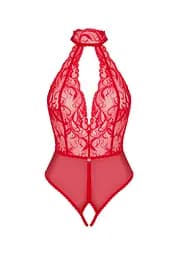 Боді Obsessive Dagmarie XS/S червоний - мініатюра 4