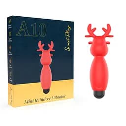 Міні-вібратор Erospace Sweet Play Mini Reindeer Vibrator A10 - мініатюра 2