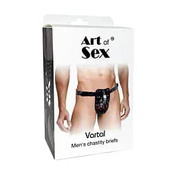 Чоловічий пояс вірності Art of Sex – Vartal, натуральна шкіра - мініатюра 4