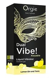 Рідкий вібратор Orgie Dual Vibe! Liquid Vibrator Lemon Gin and Tonic 15 мл - мініатюра 3