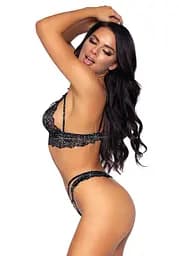 Leg Avenue Leg Avenue Strappy bralette and g-string Black L - мініатюра 4