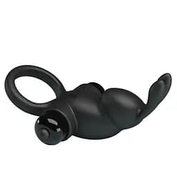 Ерекційне кільце Pretty Love Vibrant Penis Ring I 11.3 см чорний - мініатюра 4
