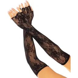 Мітенки Leg Avenue Lace Opera Length Fingerless Gloves Black