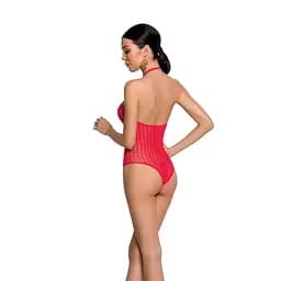 Бодістокінг із декольте Passion BS088 red імітація корсетного шнурівки One size - мініатюра 2