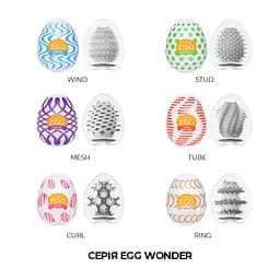 Мастурбатор яйце Tenga Egg Wonder Wind білий - мініатюра 7