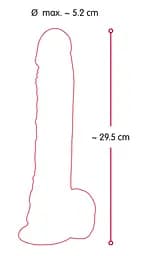 Фалоімітатор Nature Skin Large Bendable 29.5 см тілесний - мініатюра 10