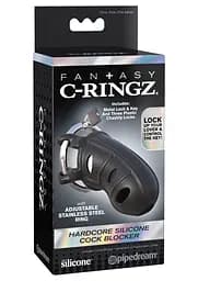 Пояс вірності Pipedream Fantasy C-Ring Hardcore Silicone Cock Blocker 9.5 см чорний - мініатюра 6