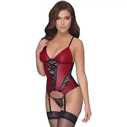 Корсет Cottelli Lingerie Basque S (червоний)