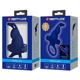 Ерекційне кільце Pretty Love Vibrant Penis Ring 11.3 см синій - мініатюра 7