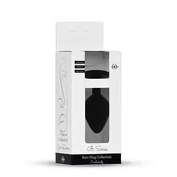 Анальна пробка - Jewellery Silicone Black Plug M Pink - мініатюра 10