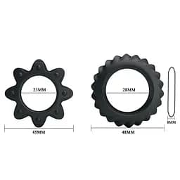 Набір ерекційних кілець BAILE RING FLOWERING SILICONE Baile BI-210154 88108 - мініатюра 7