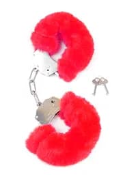 Наручники Fetish Boss Series Furry Cuffs червоні - мініатюра 1