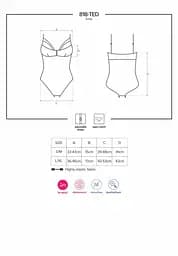 Мереживне боді з доступом 818-TED-1 teddy XS/S чорне - мініатюра 7